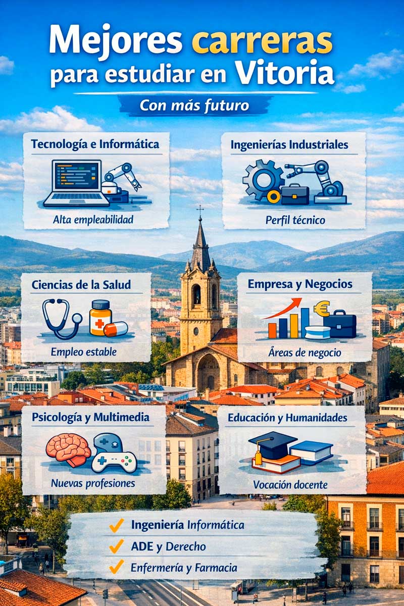 Las mejores carreras para estudiar en Vitoria (con futuro)